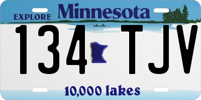 MN license plate 134TJV