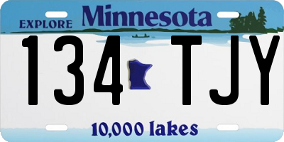 MN license plate 134TJY