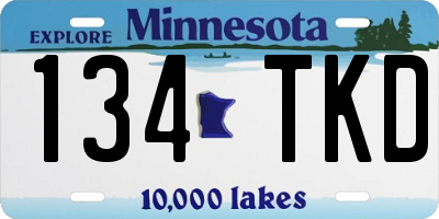 MN license plate 134TKD