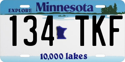 MN license plate 134TKF