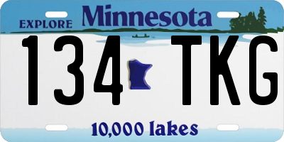 MN license plate 134TKG