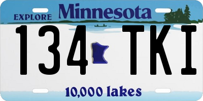 MN license plate 134TKI