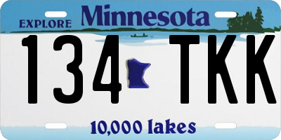 MN license plate 134TKK