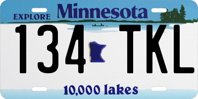 MN license plate 134TKL