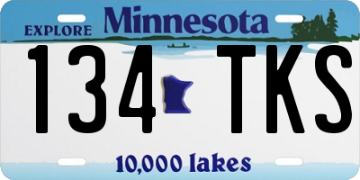 MN license plate 134TKS