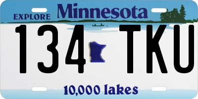 MN license plate 134TKU