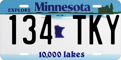 MN license plate 134TKY
