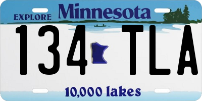 MN license plate 134TLA