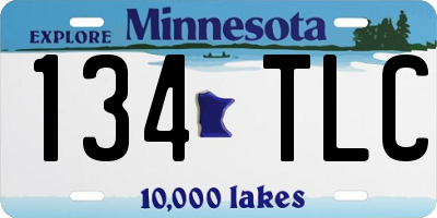 MN license plate 134TLC