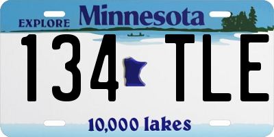 MN license plate 134TLE