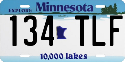 MN license plate 134TLF