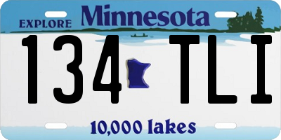 MN license plate 134TLI