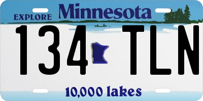 MN license plate 134TLN