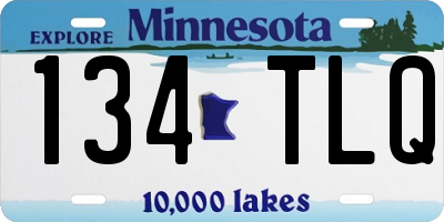 MN license plate 134TLQ
