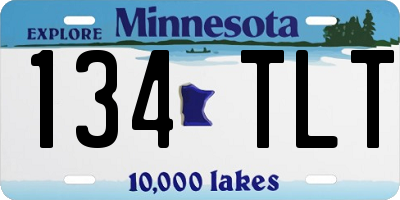 MN license plate 134TLT