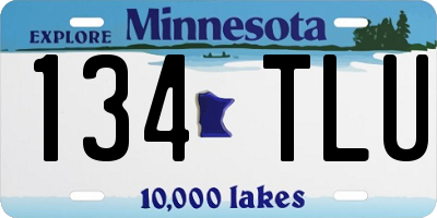 MN license plate 134TLU