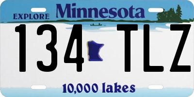 MN license plate 134TLZ