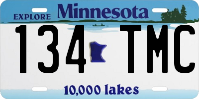 MN license plate 134TMC