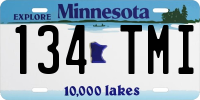 MN license plate 134TMI