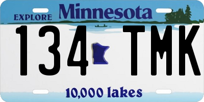 MN license plate 134TMK