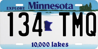 MN license plate 134TMQ