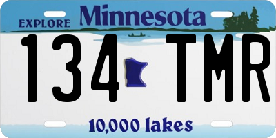 MN license plate 134TMR