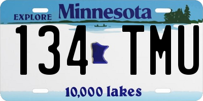 MN license plate 134TMU