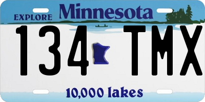 MN license plate 134TMX