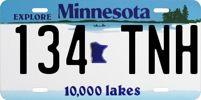 MN license plate 134TNH