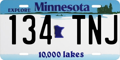 MN license plate 134TNJ