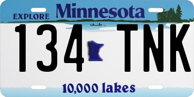 MN license plate 134TNK