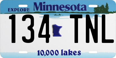MN license plate 134TNL