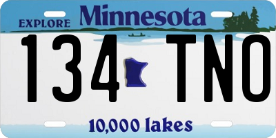 MN license plate 134TNO