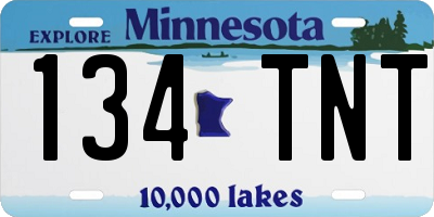 MN license plate 134TNT