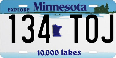 MN license plate 134TOJ