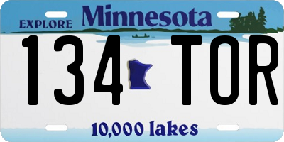 MN license plate 134TOR