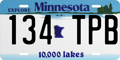 MN license plate 134TPB