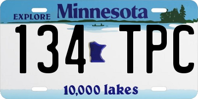 MN license plate 134TPC