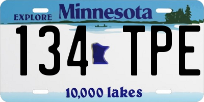 MN license plate 134TPE