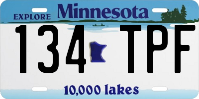 MN license plate 134TPF