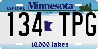 MN license plate 134TPG