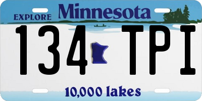 MN license plate 134TPI