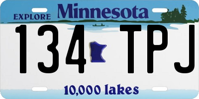 MN license plate 134TPJ