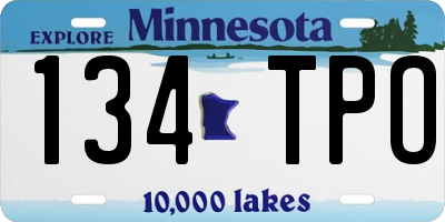 MN license plate 134TPO