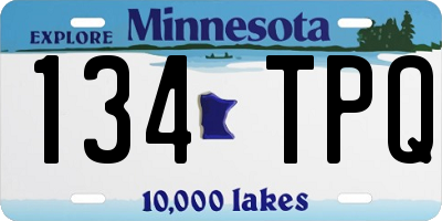 MN license plate 134TPQ