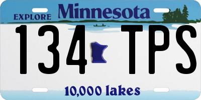 MN license plate 134TPS