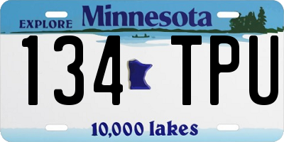 MN license plate 134TPU