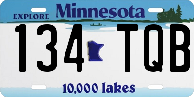 MN license plate 134TQB