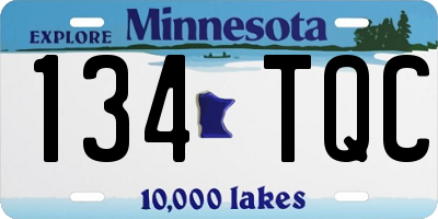 MN license plate 134TQC