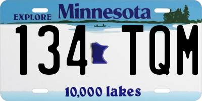 MN license plate 134TQM